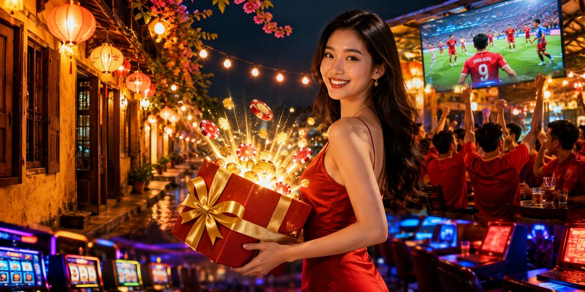 Người chơi tại chợ đêm Hội An xem danh sách khuyến mãi và ưu đãi trên điện thoại